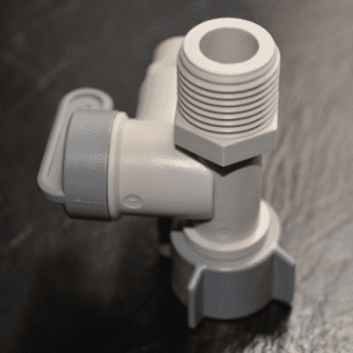 Isolating Valve 1/2" Female X 1/2" Male to 1/4" Tube