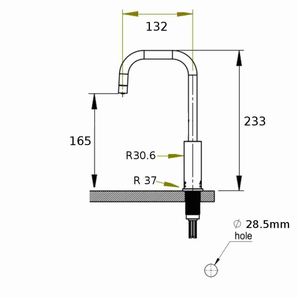 single-boiling-water-tap-measurements