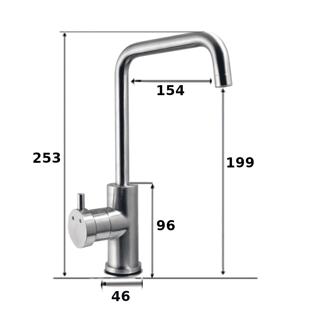 Brushed Stainless Steel Boiling Water Tap - Image 3