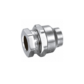 1/2 Chrome Plated Brass Flared Compression Union
