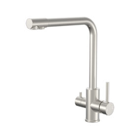 Brushed Nickel 3 Way Mixer Taps