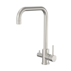 Brushed Nickel 3 Way Kitchen Mixer Tap