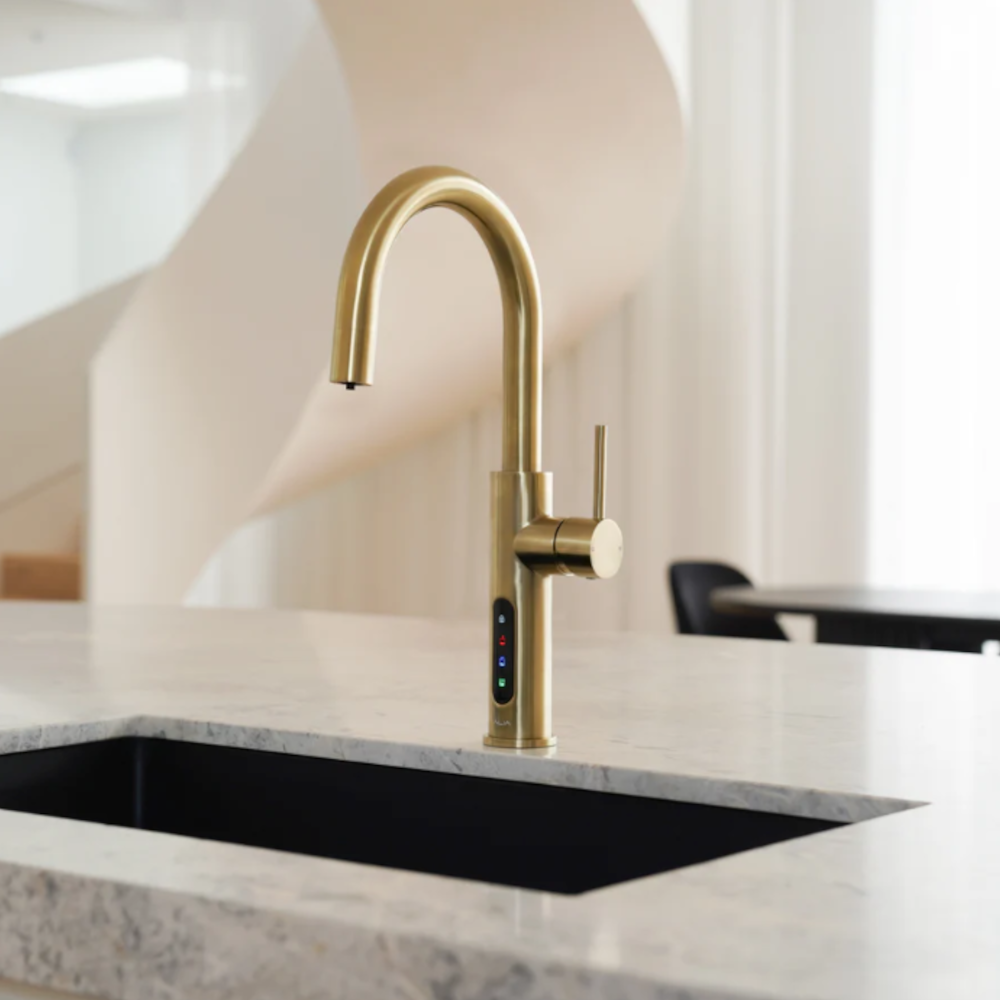 Alia X51 Brushed Gold Sparkling Water Tap